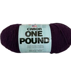 CARON One Pound Yarn Knitting Worsted 100% Acrylic 4-Ply Deep Violet
